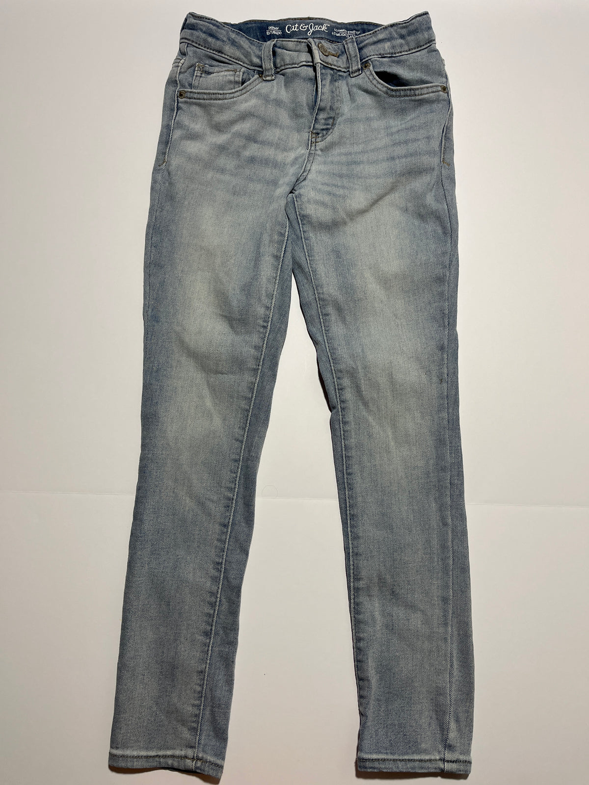 #150 girls 10 Cat and Jack skinny light wash ultimate stretch jeans