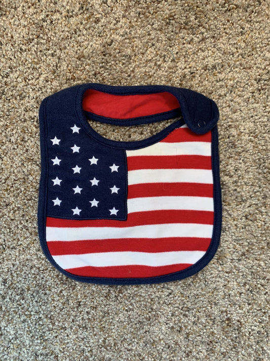 Patriotic Baby Bib - American Flag