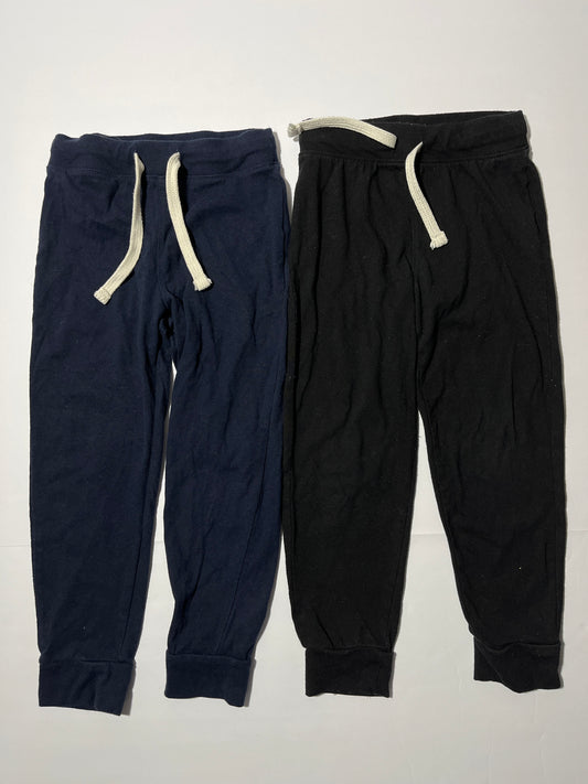 #150 boys size 4t old navy knit pants joggers black and navy blue
