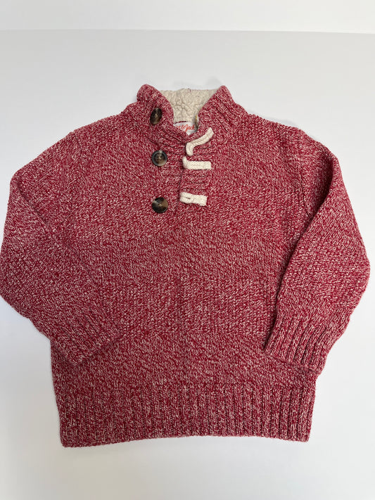 #150 boys 4t cat and jack red marled sweater