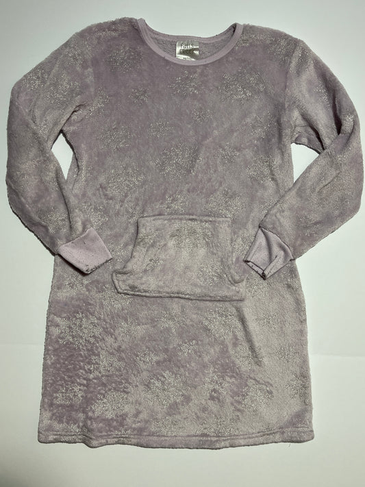 #150 girls falls creek 7/8 plush fleece nightgown purple