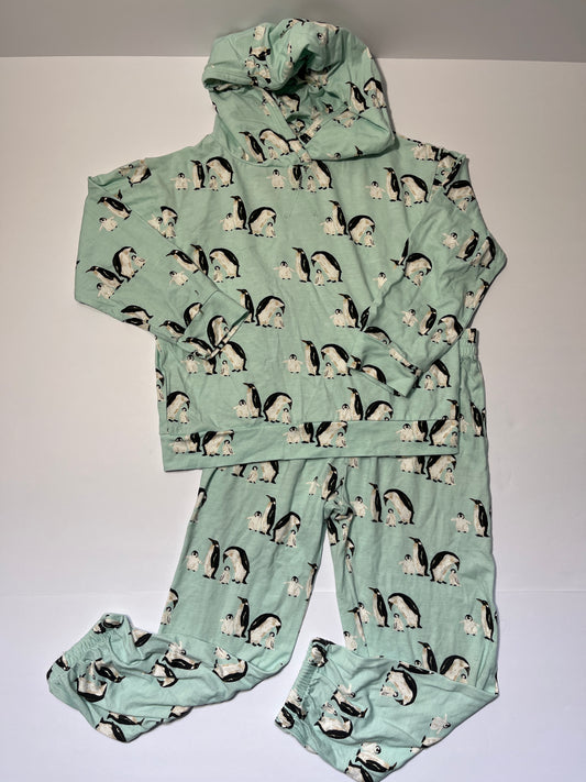 #150 girls 5 year Kate Quinn mint penguin bamboo outfit