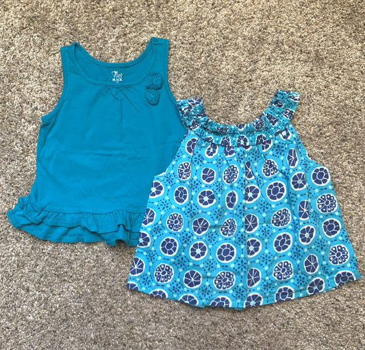 2T Bundle of 2 Tops - Turquoise/Teal Tank Tops