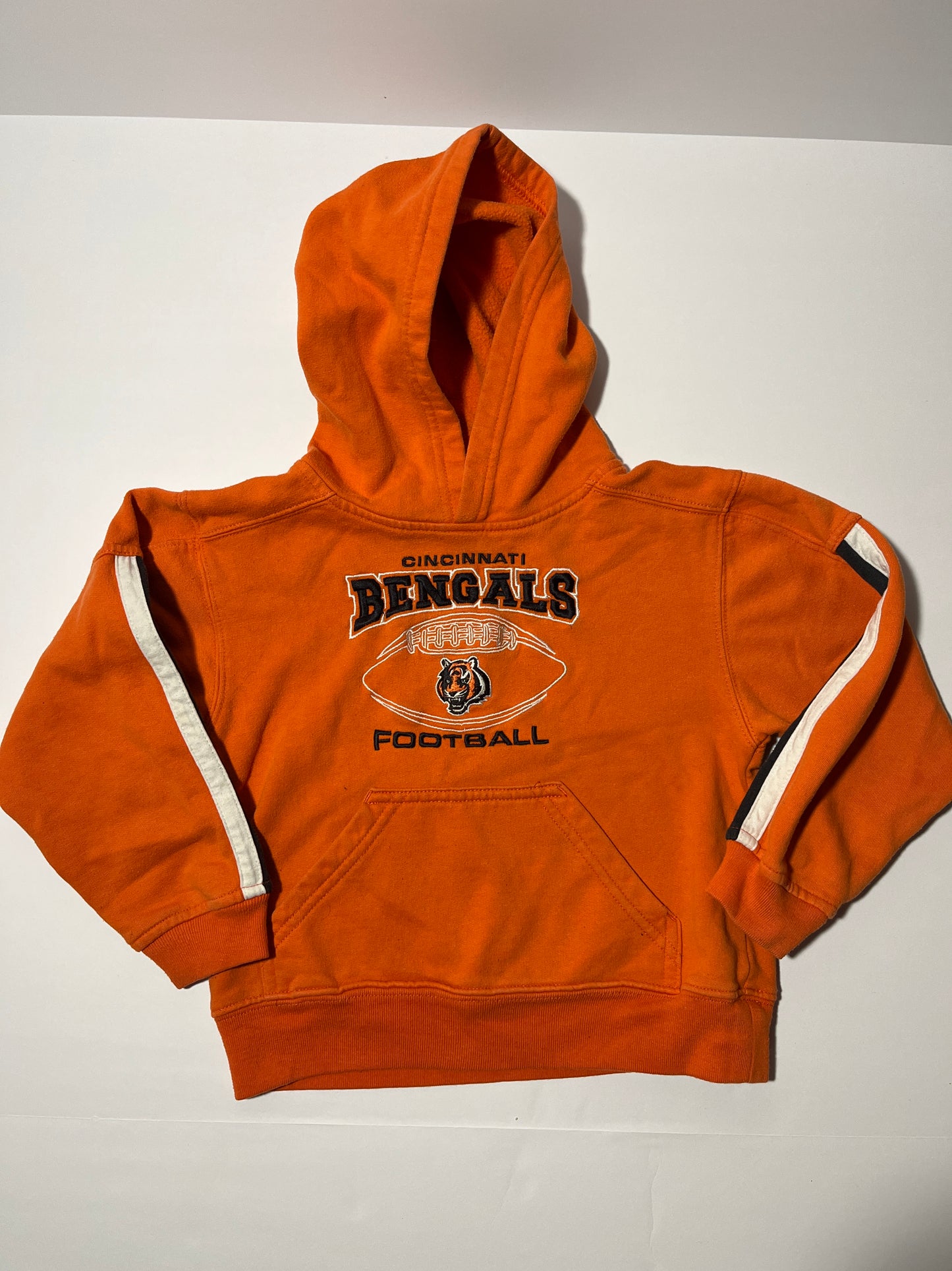 #150 boys 4t nfl bengals orange hooded sweatshirt