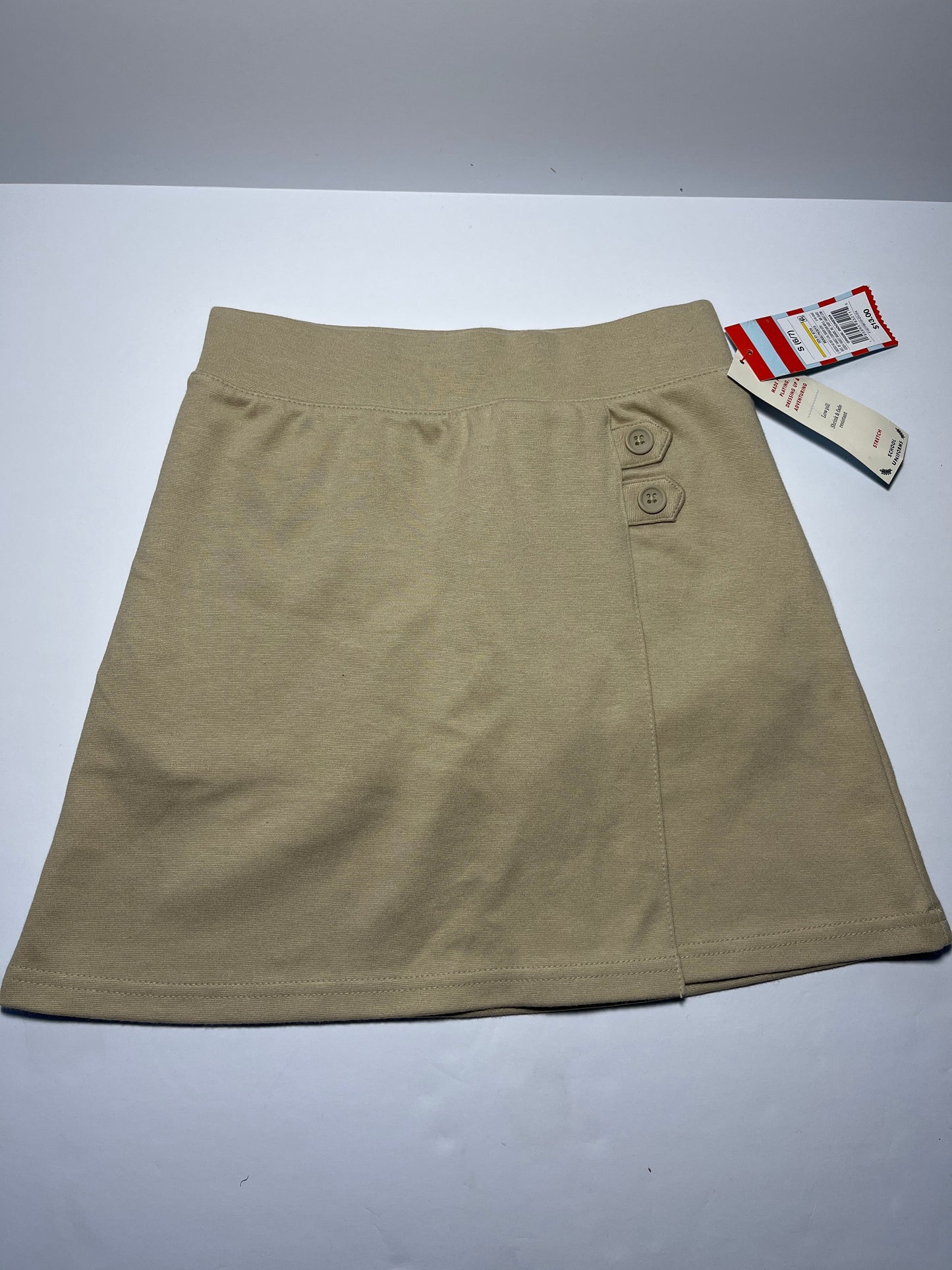 #150 REDUCED NEW girls s 6/7 cat jack uniform khaki skirt with shorts attached