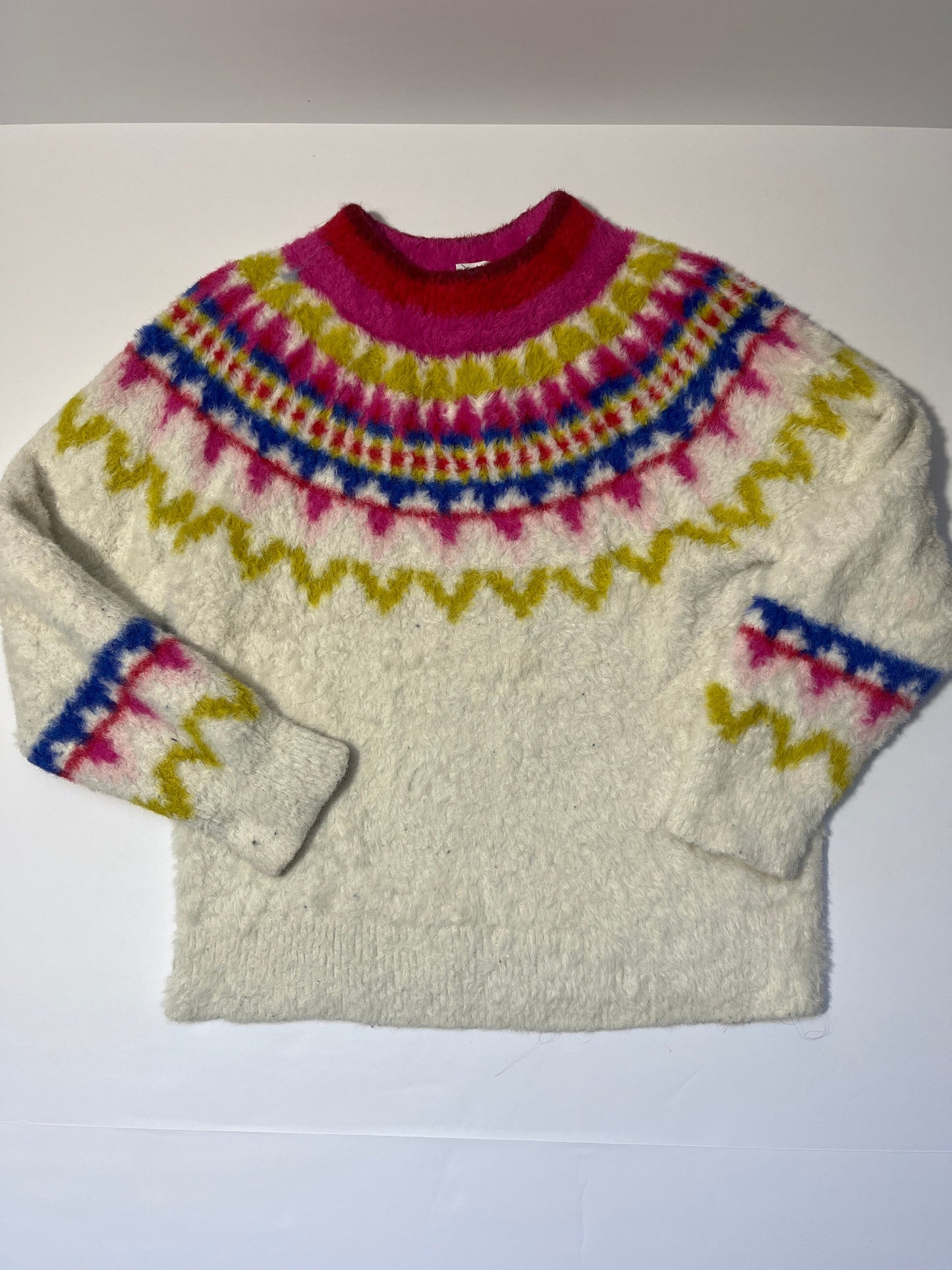 #150 REDUCED girls Hanna andersson size 5 (110) pink cream sweater