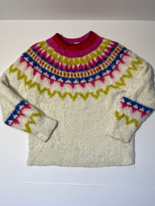 #150 REDUCED girls Hanna andersson size 5 (110) pink cream sweater