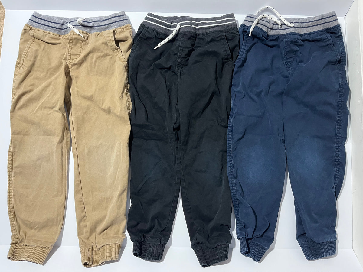 #150 boys cat jack 5 jogger set of 3 navy blue, black and khaki