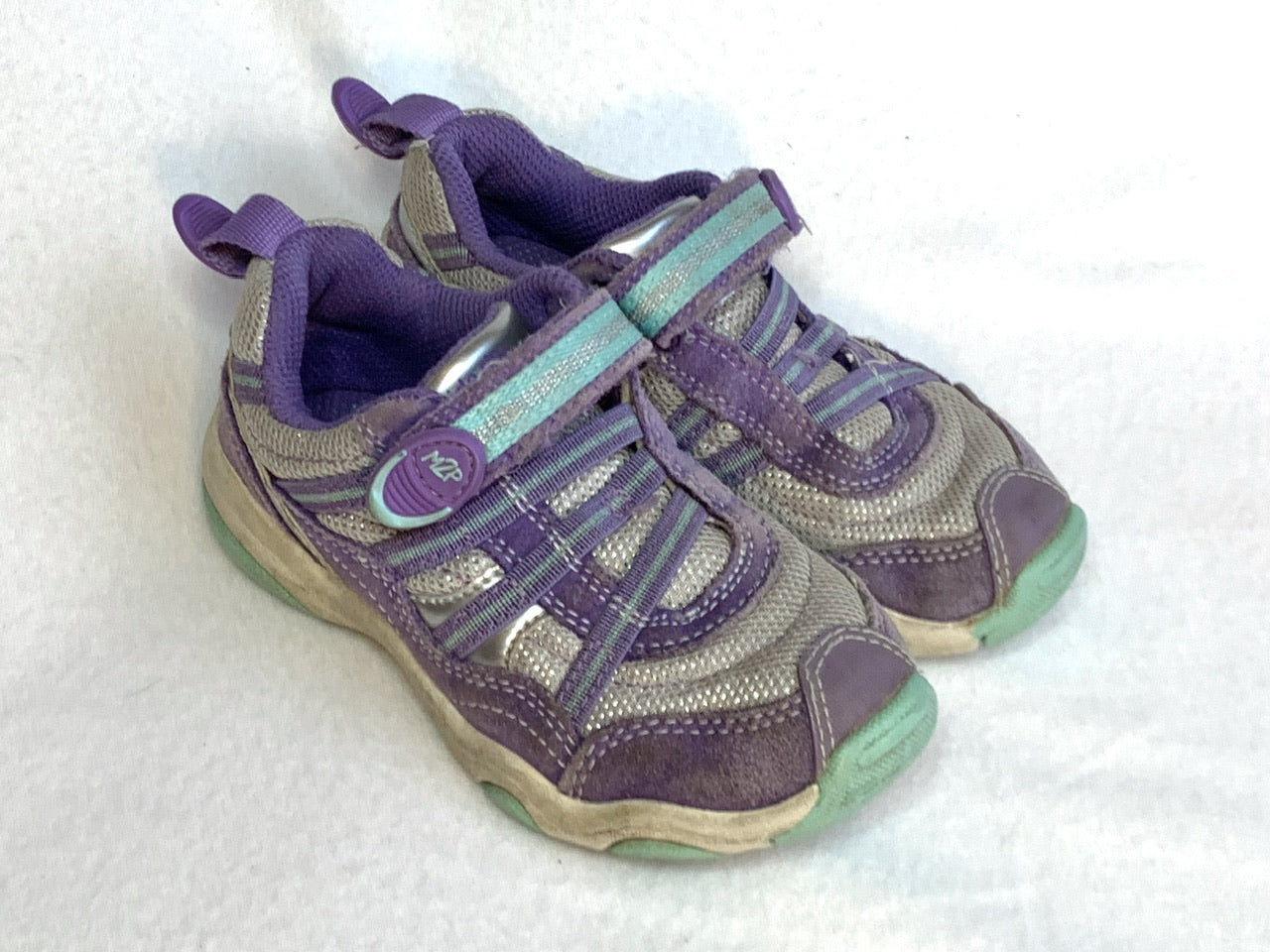 Size 9.5 Stride Rite Made2Play purple/silver Sneakers / Shoes