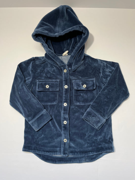 #150 REDUCED boys Kate Quinn 4t velour blue shacket