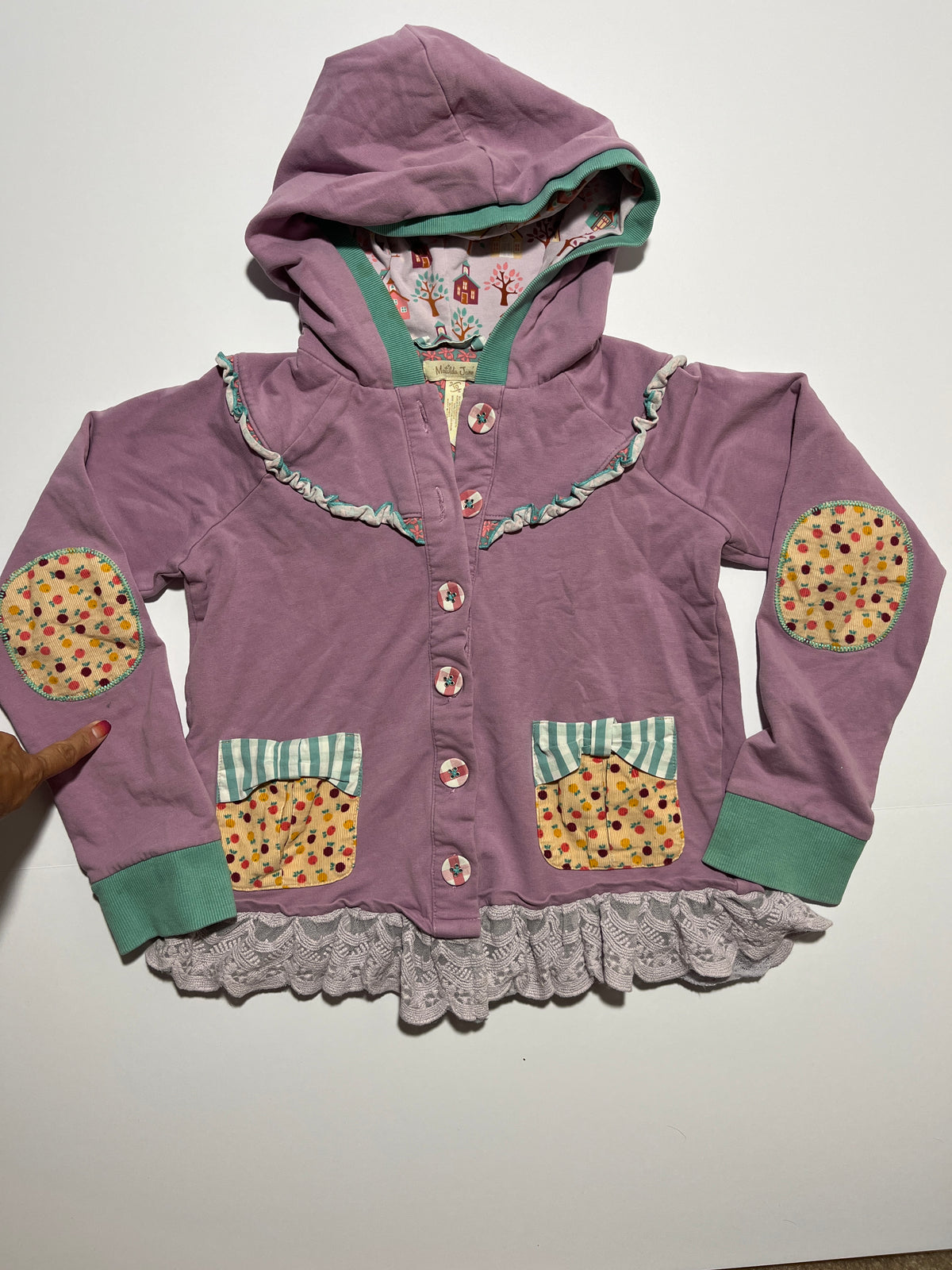 #150 girls 10 matilda Jane jacket purple