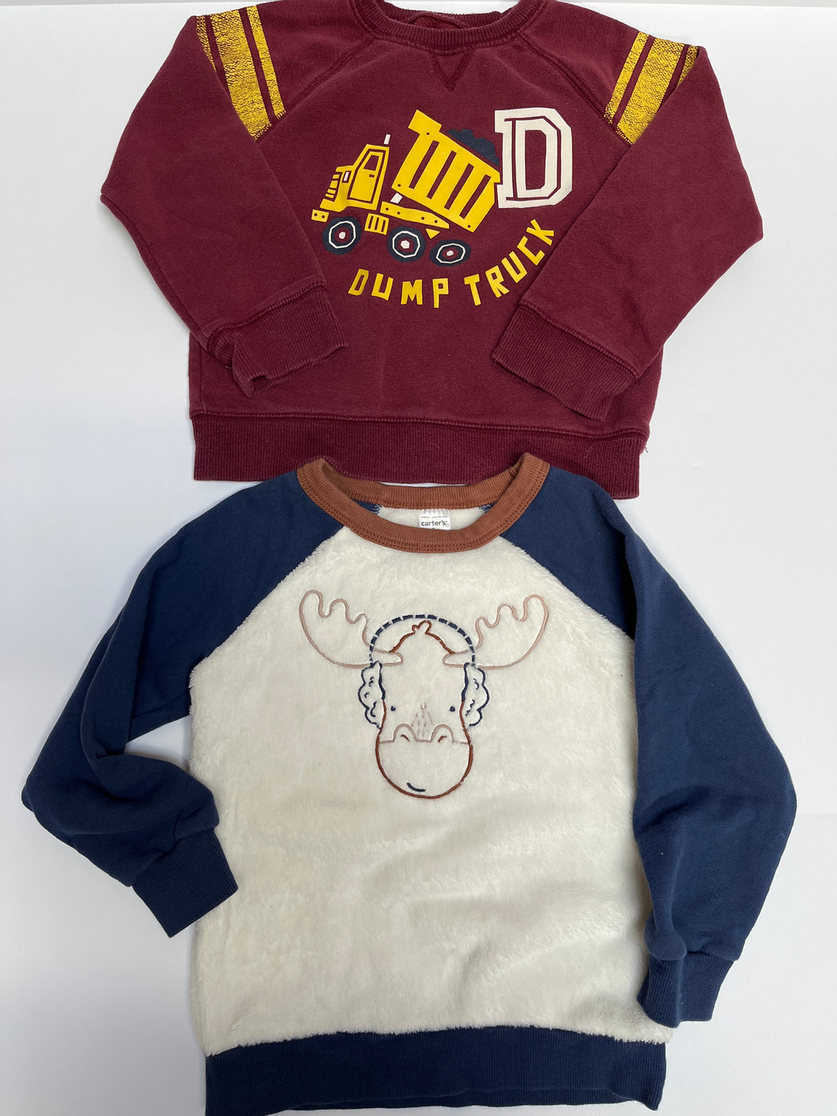 #150 boys 4t maroon and blue sweatshirts jumping beans Carter’s