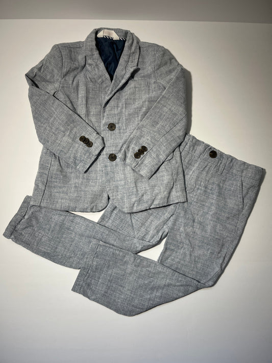 #150 boys 4t cat and jack suit jacket and pants set chambray