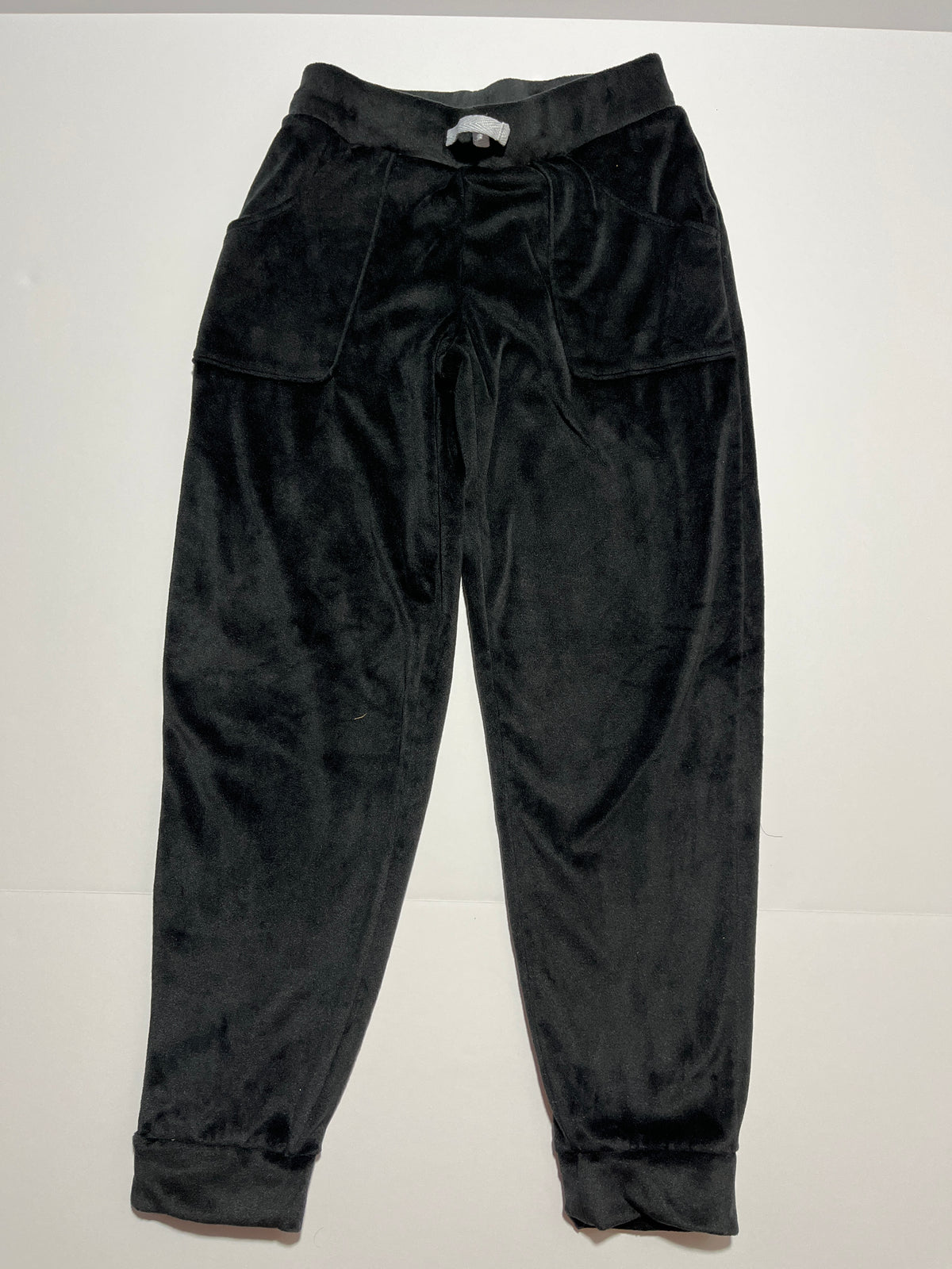 #150 girls 6/7 cat and jack black joggers microfleece velour