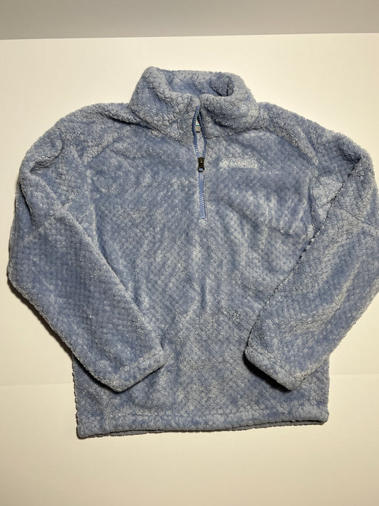 #150 girls Columbia blue fleece 14/16 large