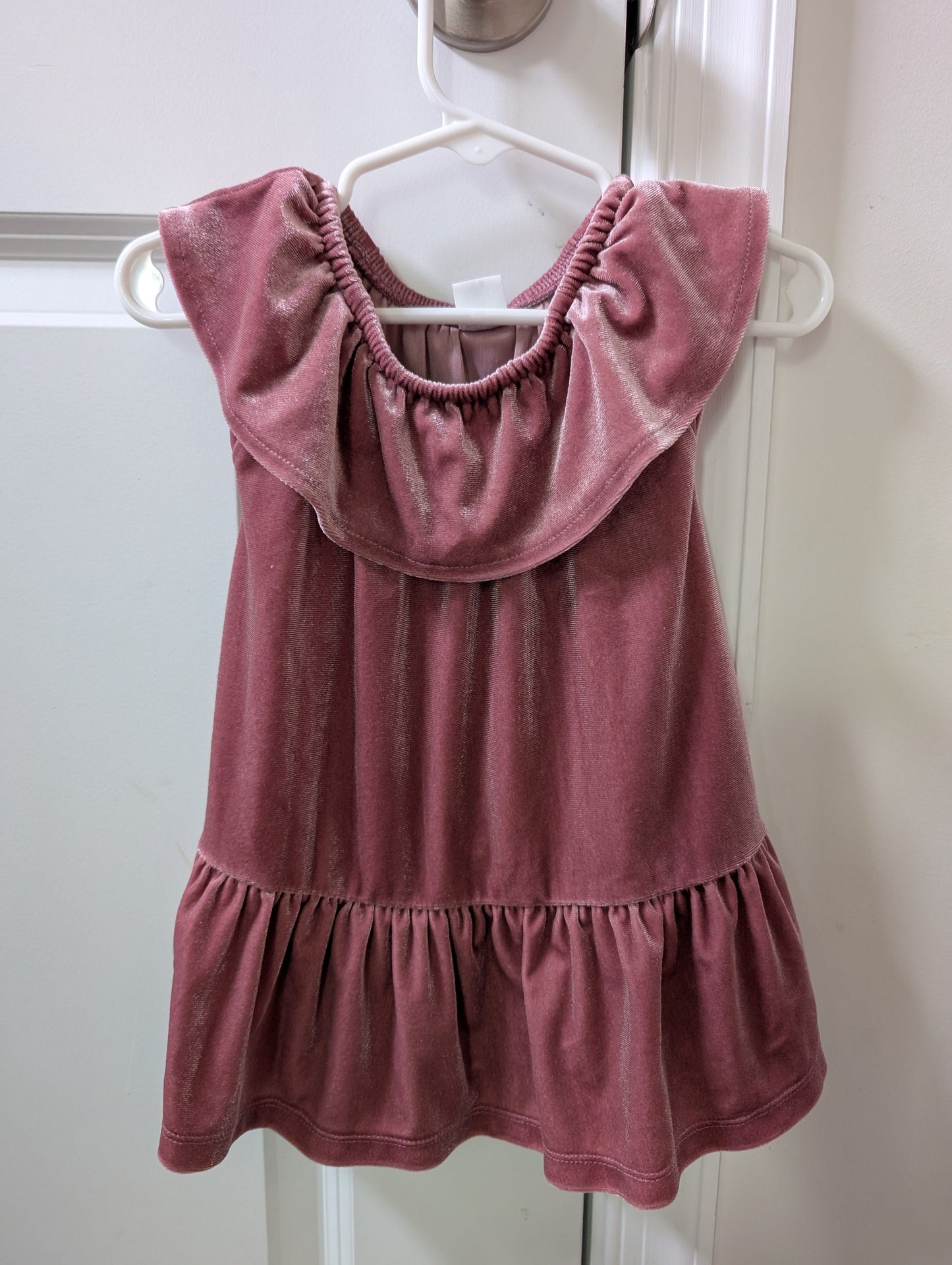 Seller 123 - Old Navy Girls Velvet Pink Dress 6-12mo - reduced