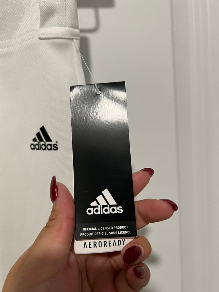 Seller #76 - Adidas Boys Triple Stripe Open Bottom Pant White Size Small Aeroready NWT $25