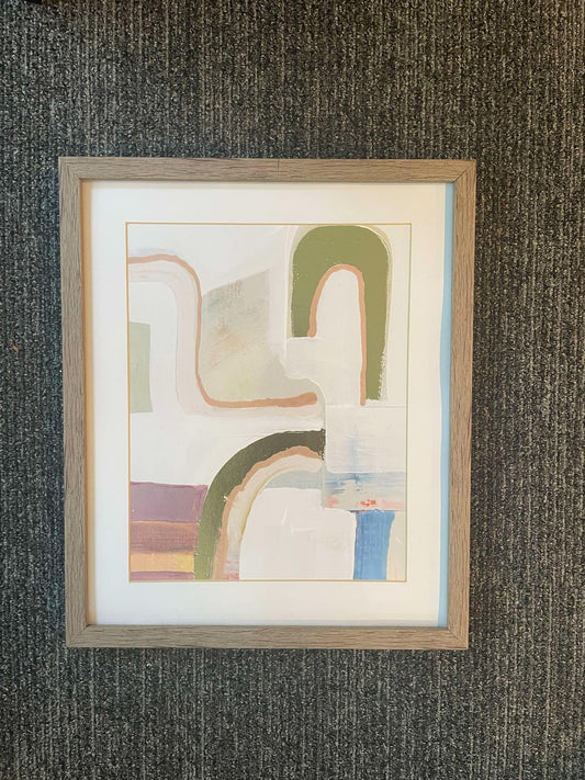 #222 Abstract Geometric Art with Gold Accents