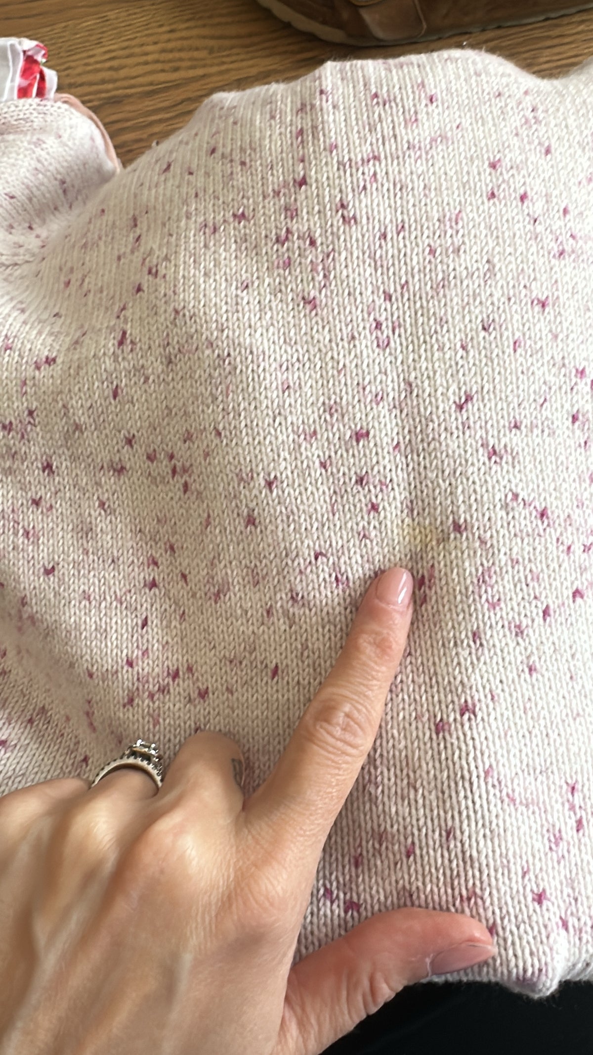 #98- Girls, Jamie Kay, Light Pink Peplum Sweater- Size 6