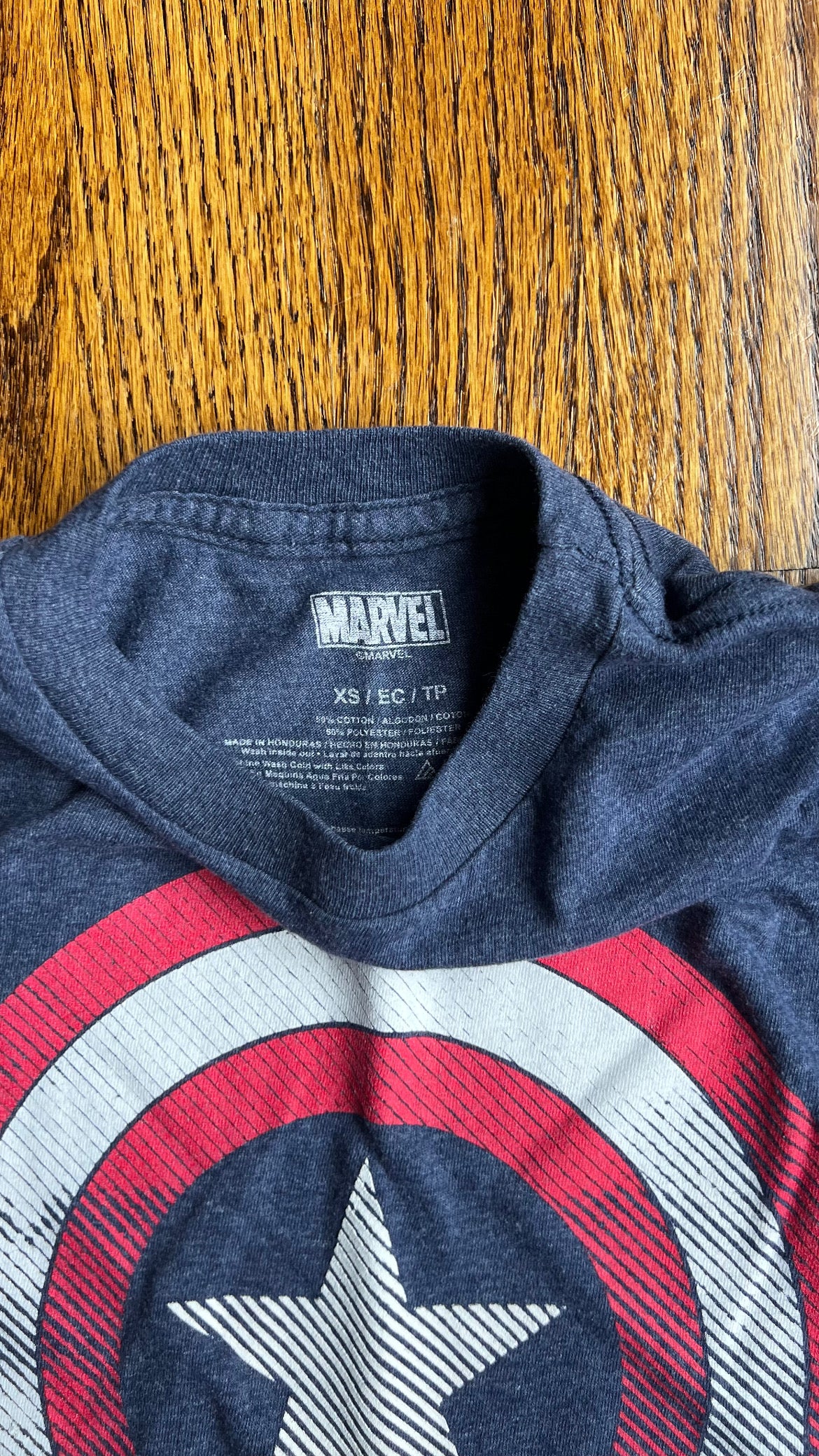 Seller #115 - Boys (Run Like a Size Small) Captain America / American Flag T-Shirt Bundle (Set of 2), GUC