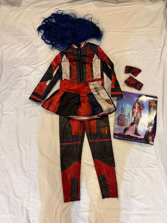 179 "Reduced" Girls size medium Disney Descendants Evie Costume with Wig