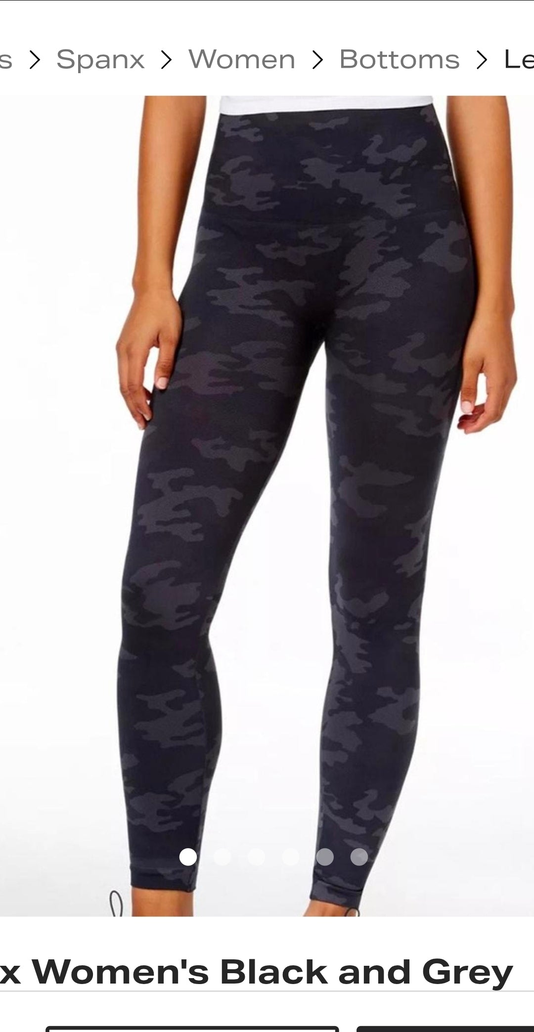#89 Women 2XL Spanx | Look at Me Now High-Waisted leggings - Black & grey Camo EUC