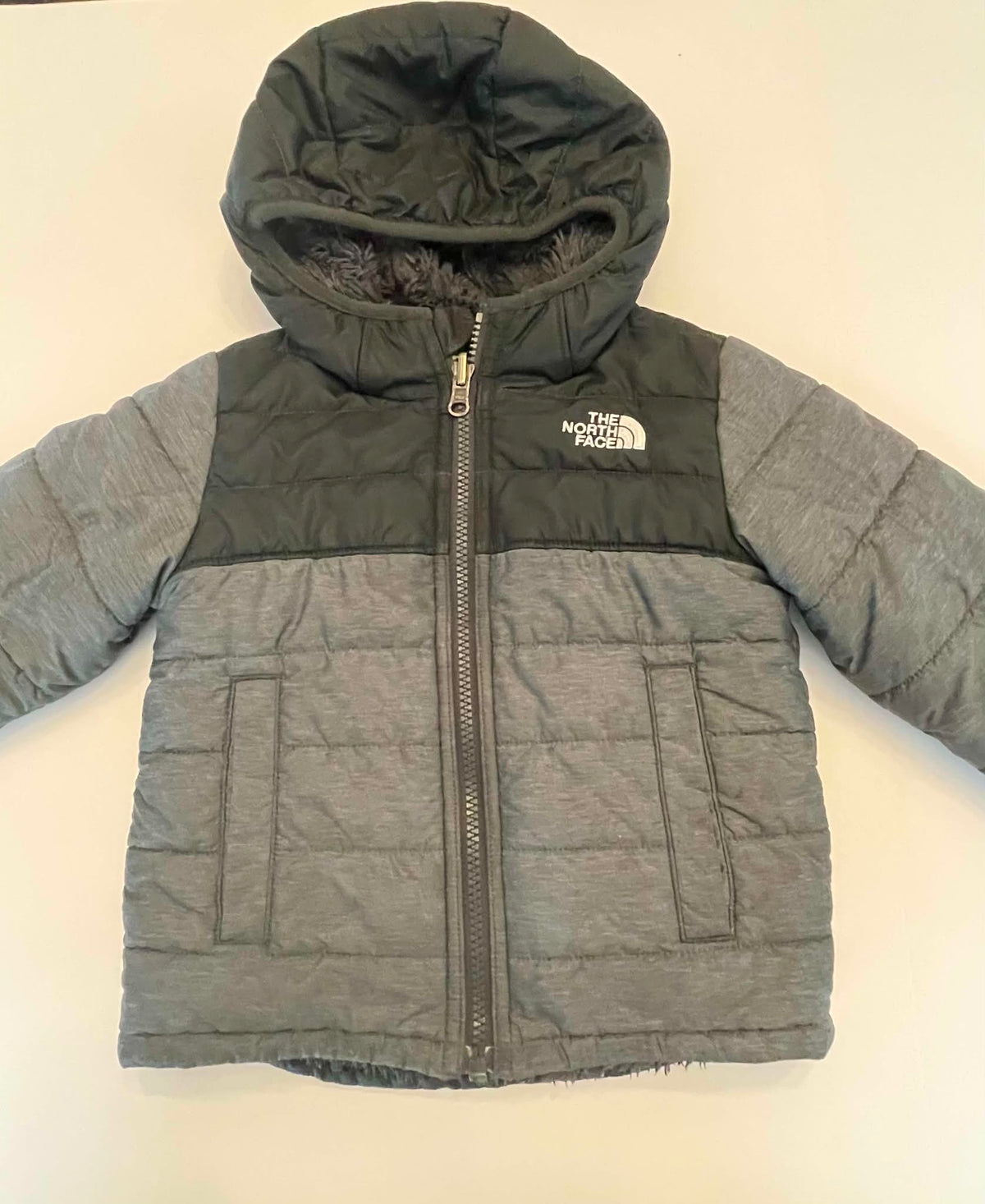 #54 - Boys 3T North Face Gray Winter Coat