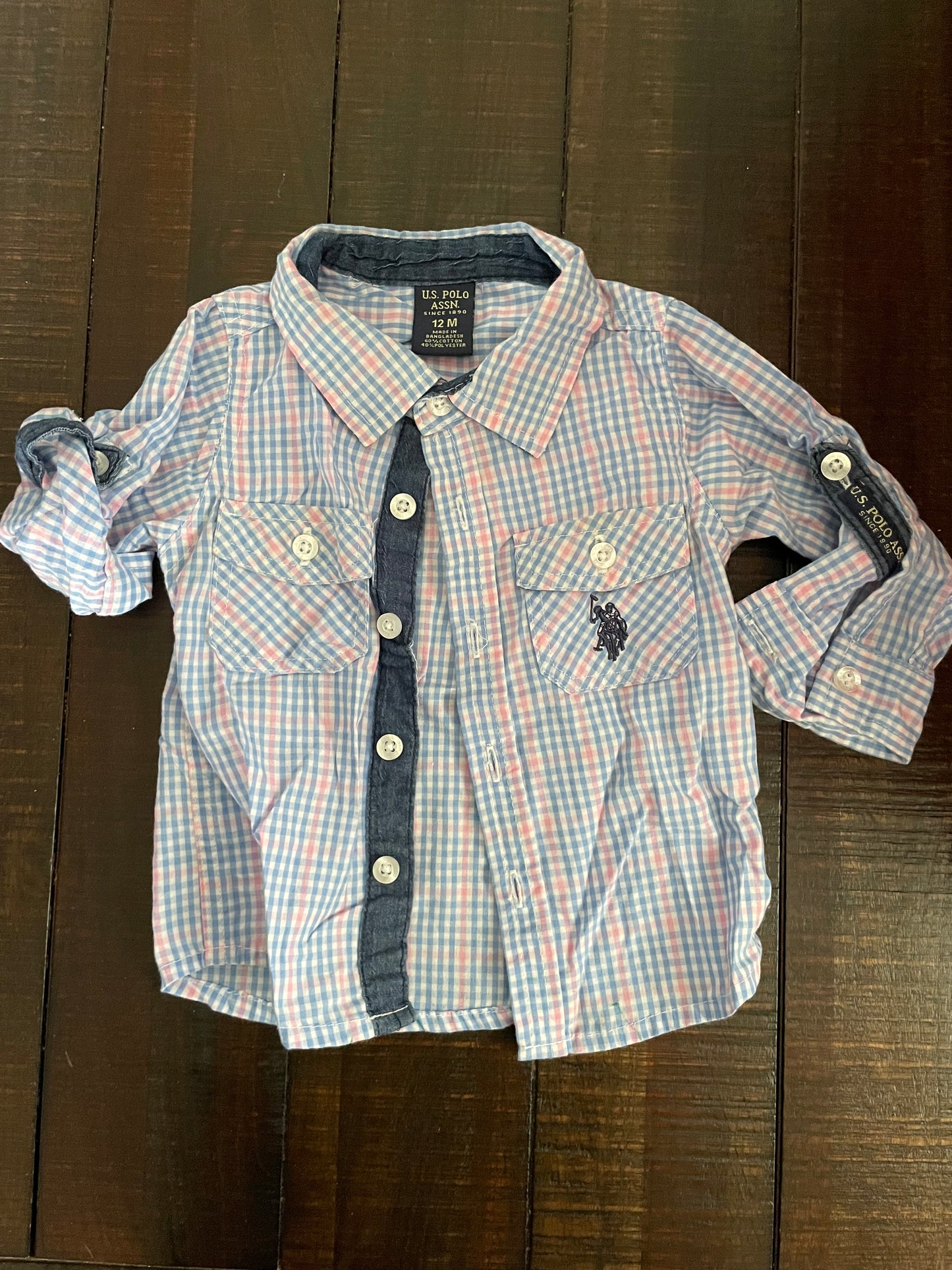U.S.  Polo 12 month button up