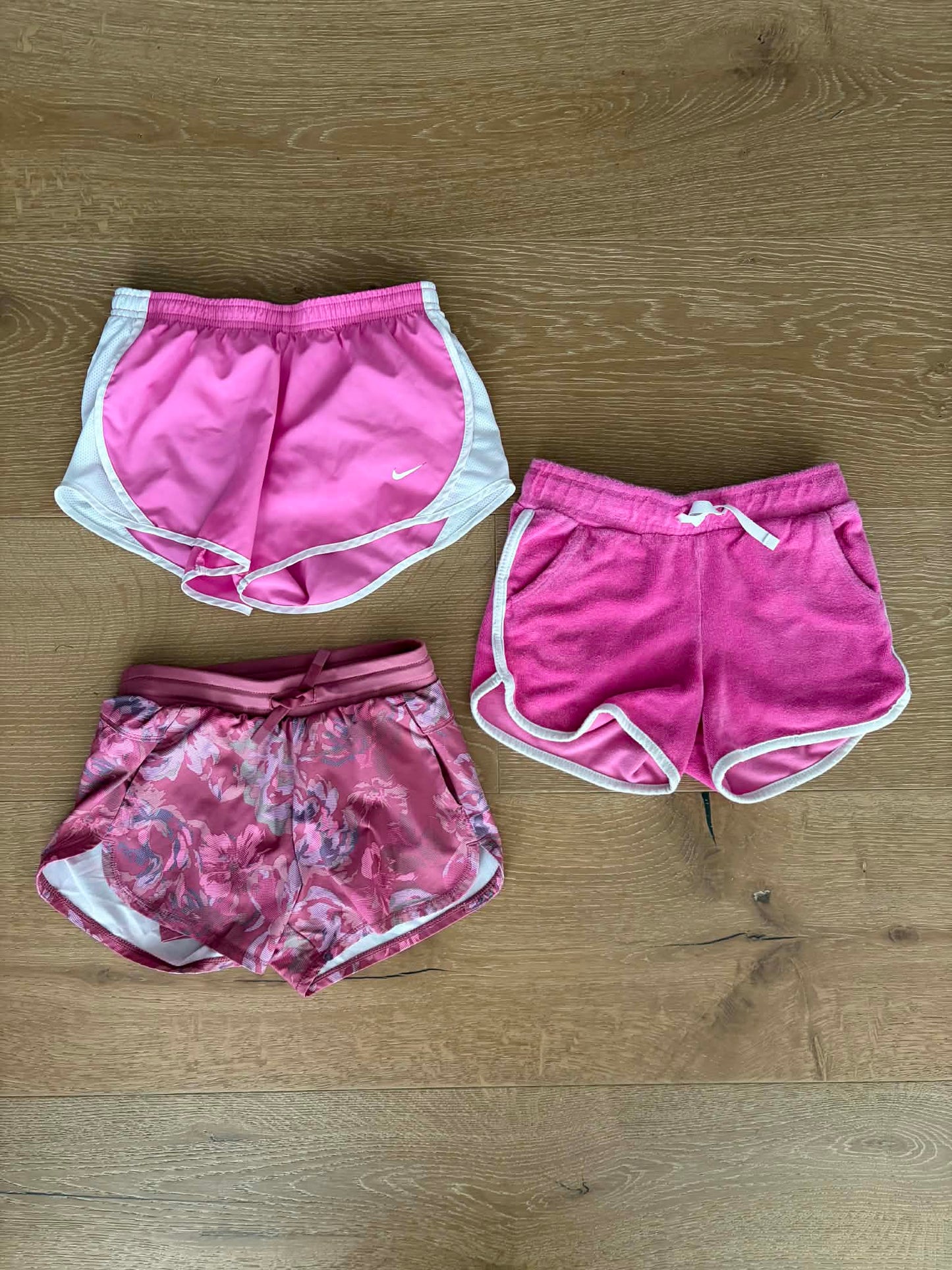#196 Nike All in Motion Cat & Jack Girls Size 6/6X Pink Shorts Bundle