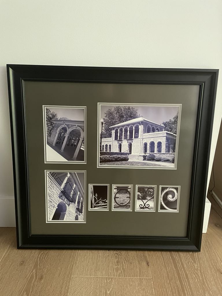 #222 Alms Park Pavilion Custom Framed Black-and-White Photographs
