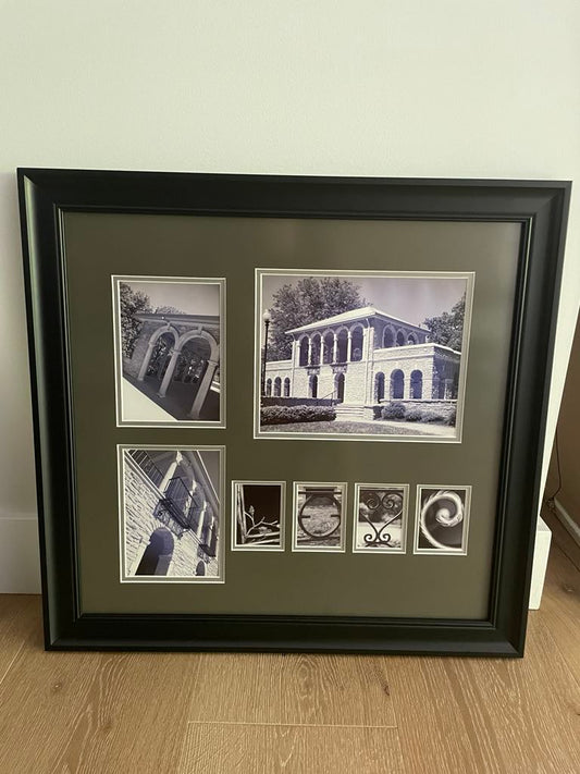 #222 Alms Park Pavilion Custom Framed Black-and-White Photographs