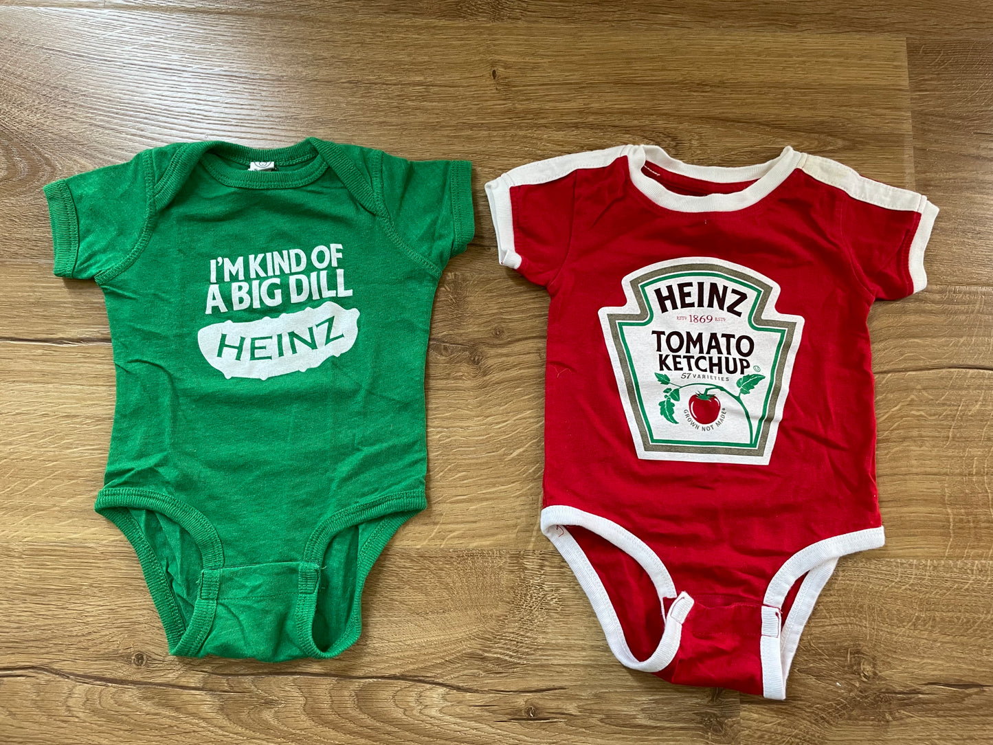 #6 - Two Heinz Bodysuits/Onesies - Boys or Girls, 6 months