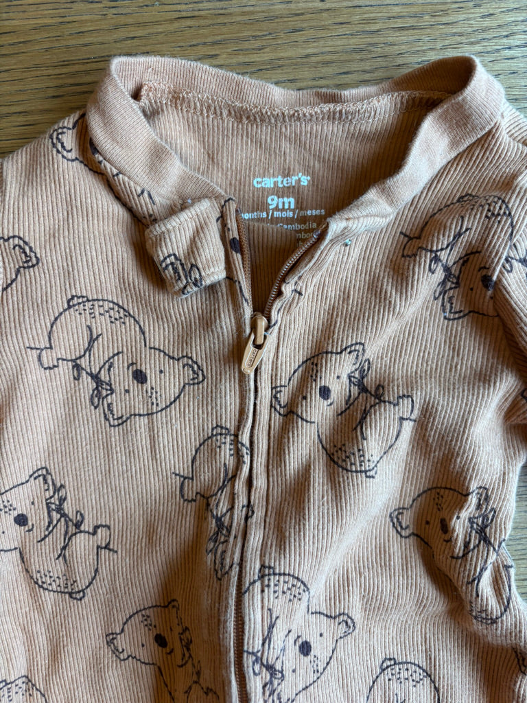 45236 (Kenwood) // Carter's 9M double zip koala footed pajama