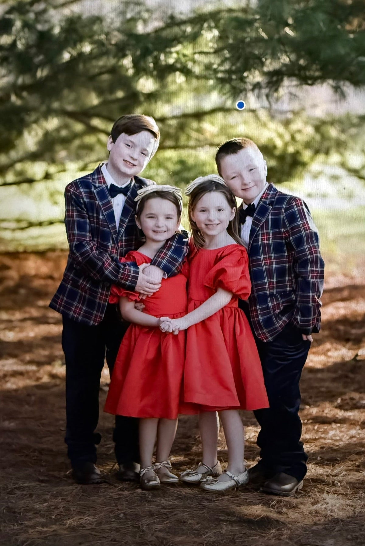 #141 Girls 5 Trish Scully Red Satin Twirl Dress (1 of 2 available)