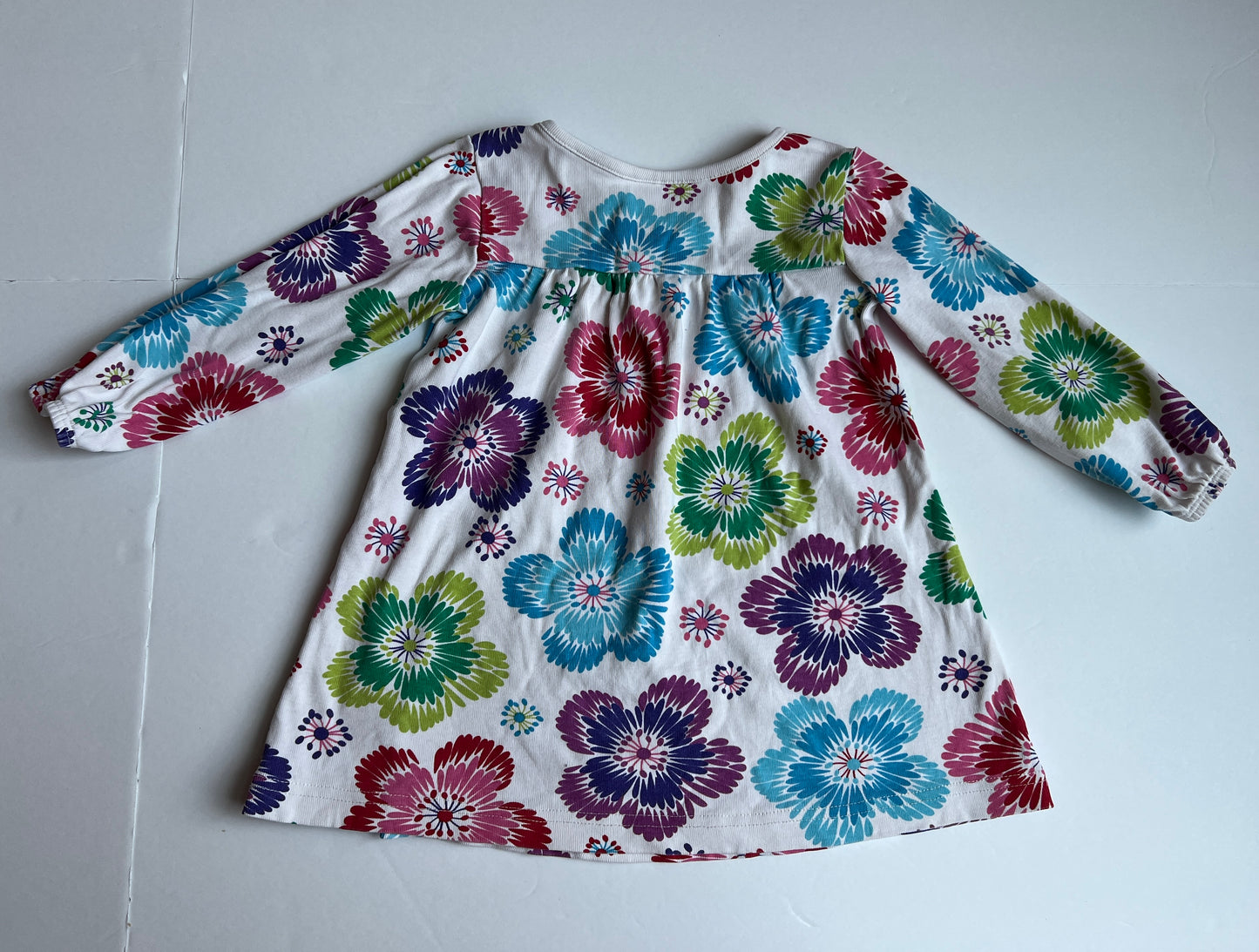 #77B Girls Size 3T (90) Hanna Andersson VGUC Floral Dress Girls