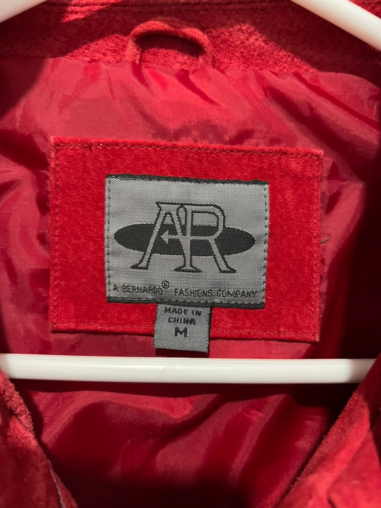 Seller #76 - Red Leather Vintage Jacket - Size Medium
