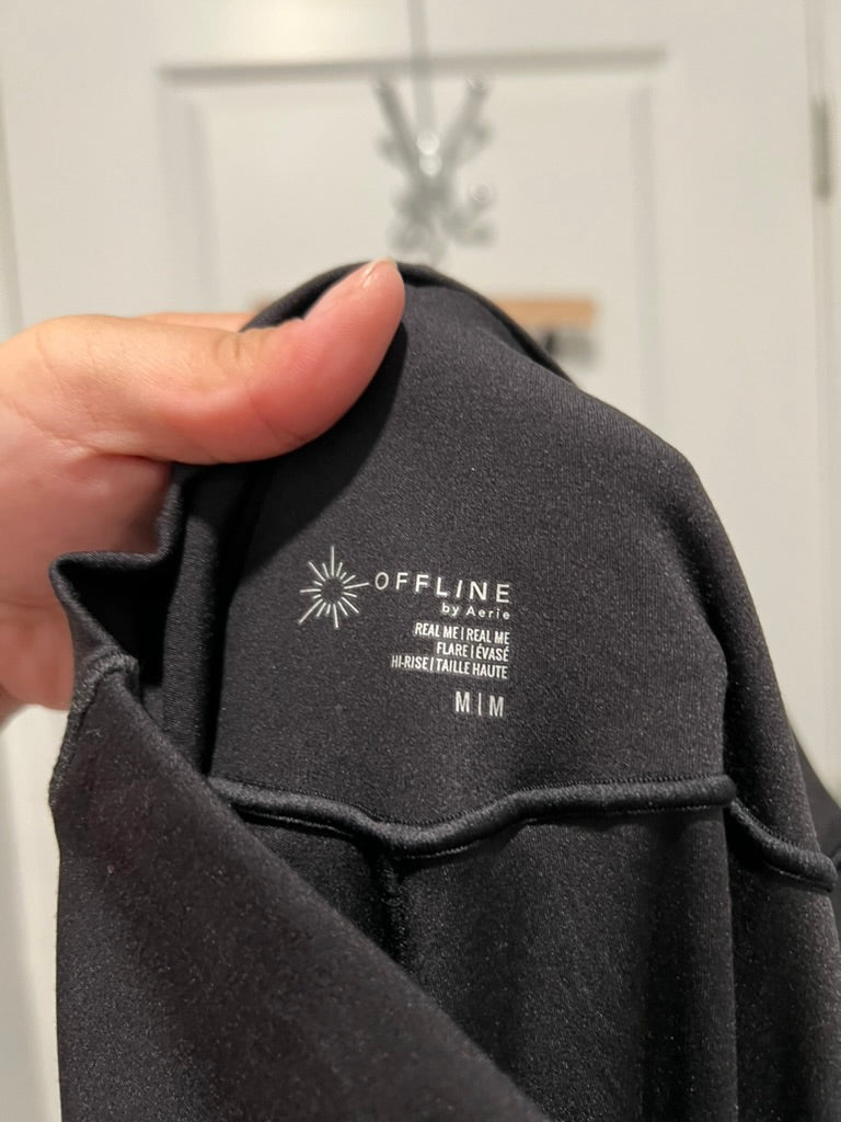 Seller #76 - Aerie Real Me Flare High-Rise Leggings - Black - Size Medium