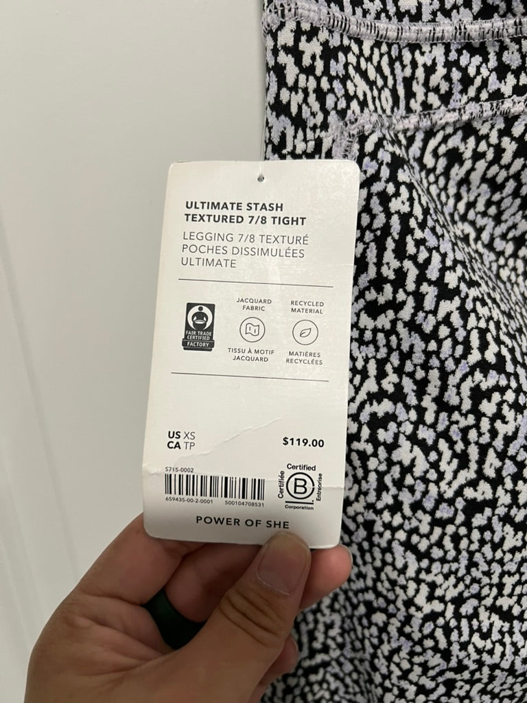 Seller #76 - ATHLETA Ultimate Stash High Rise Textured 7/8 Leggings Women's Size Xtra Small