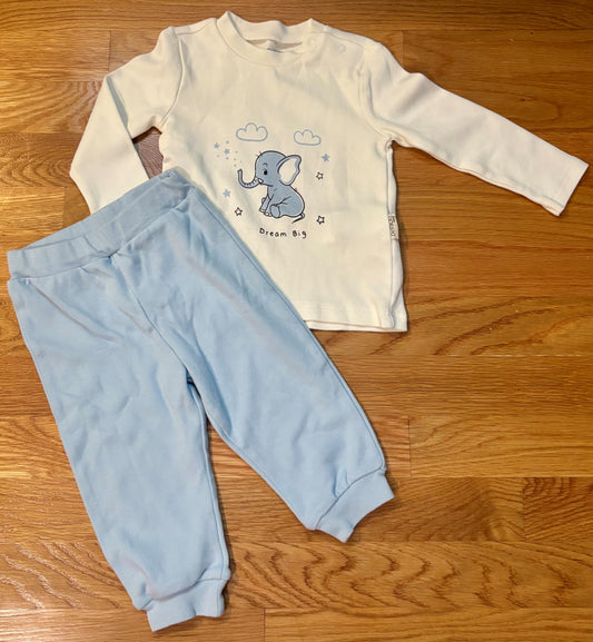 #69 Elephant PJ's 9-12M