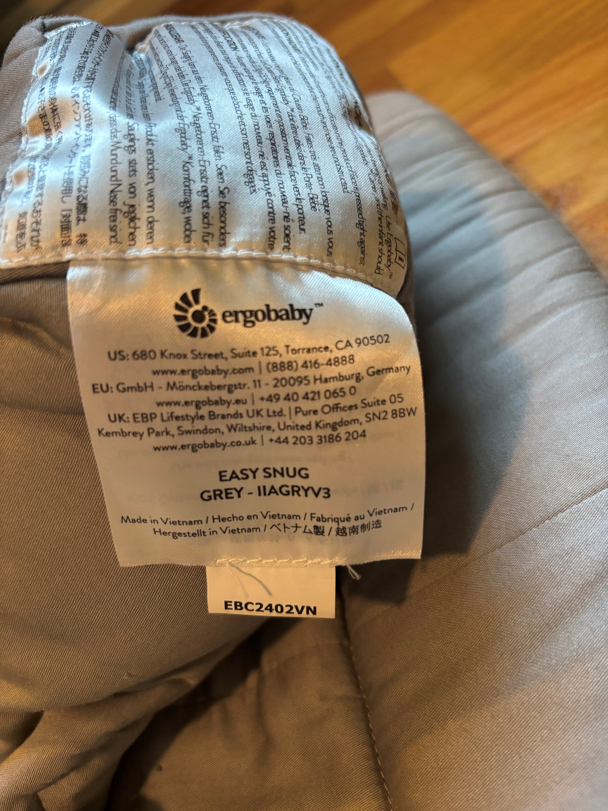 #69 Ergobaby Easy Snug Infant Insert