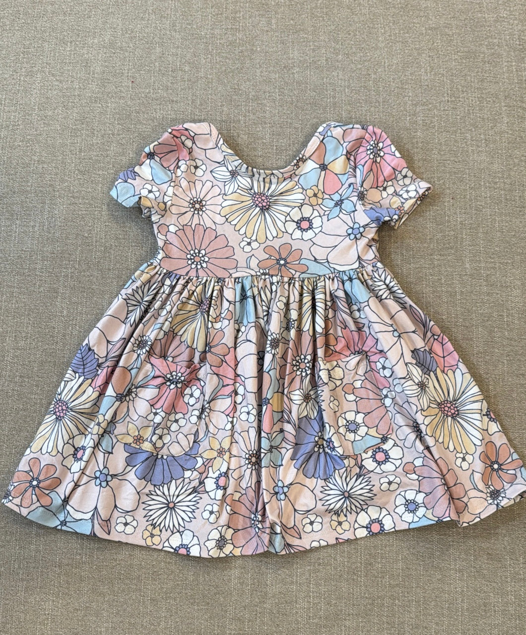 #145 Mila & Rose flower twirl dress Girls 2T EUC