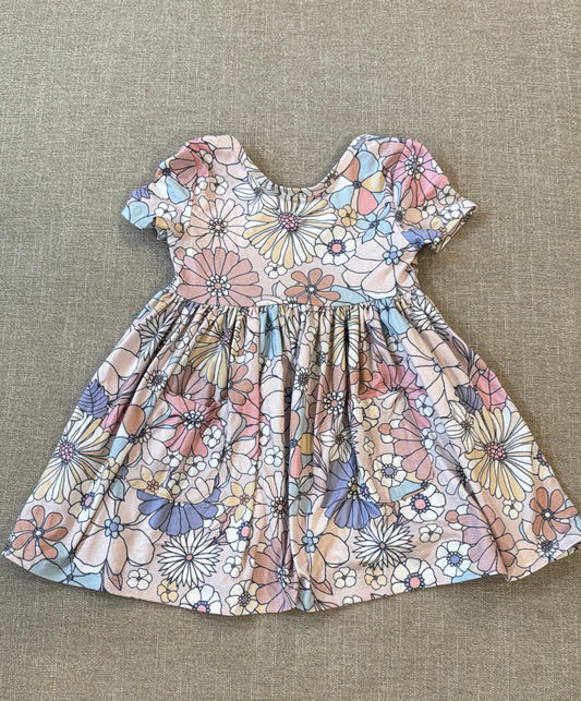 #145 Mila & Rose flower twirl dress Girls 2T EUC