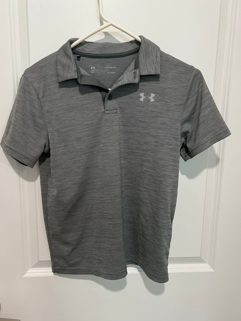 Seller #76 - Under Armour Boys Heatgear Polo - Heather Gray - Youth Large