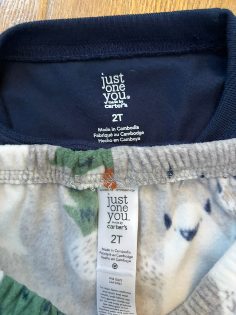 #6 - Carters Just One You Boys Fleece Pajama Set - 2T