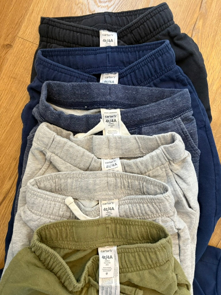 #6 - Carters Boys Joggers/Sweatpants (bundle of 6) -4T