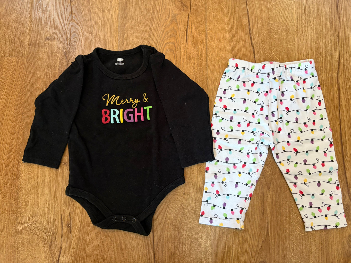 #6 -  Girls Holiday Outfit "Merry & Bright" - 18 months