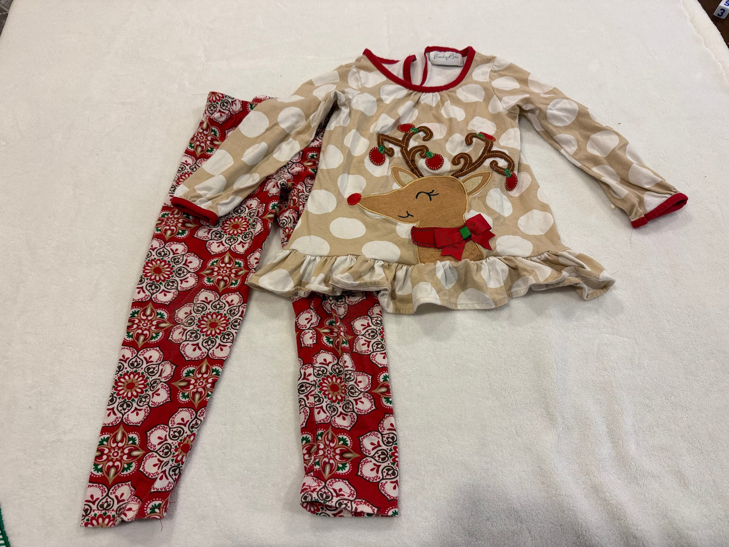 179 "Reduced" Girls Emily Rose Red Reindeer-size 4
