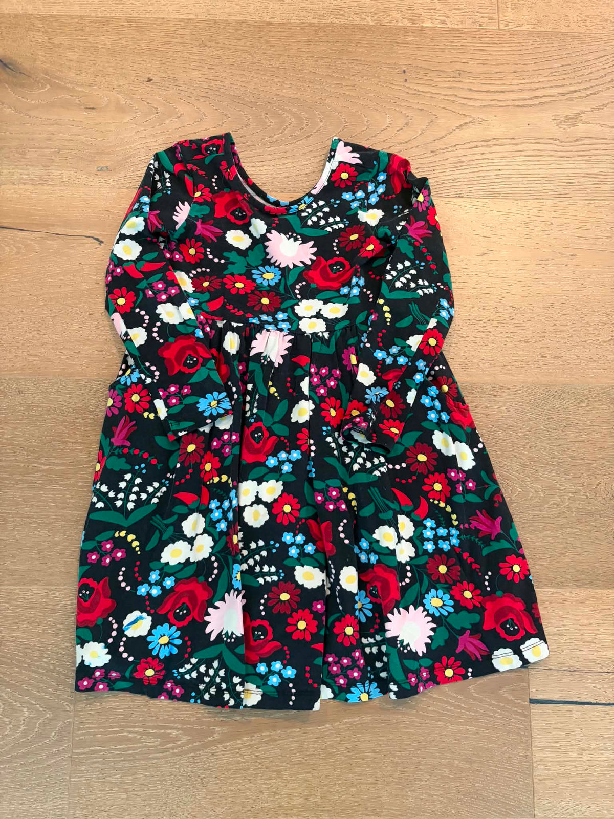 Seller #193 Hanna Andersson Girls Size 6/7 Wintery Flowers Dress with Pockets