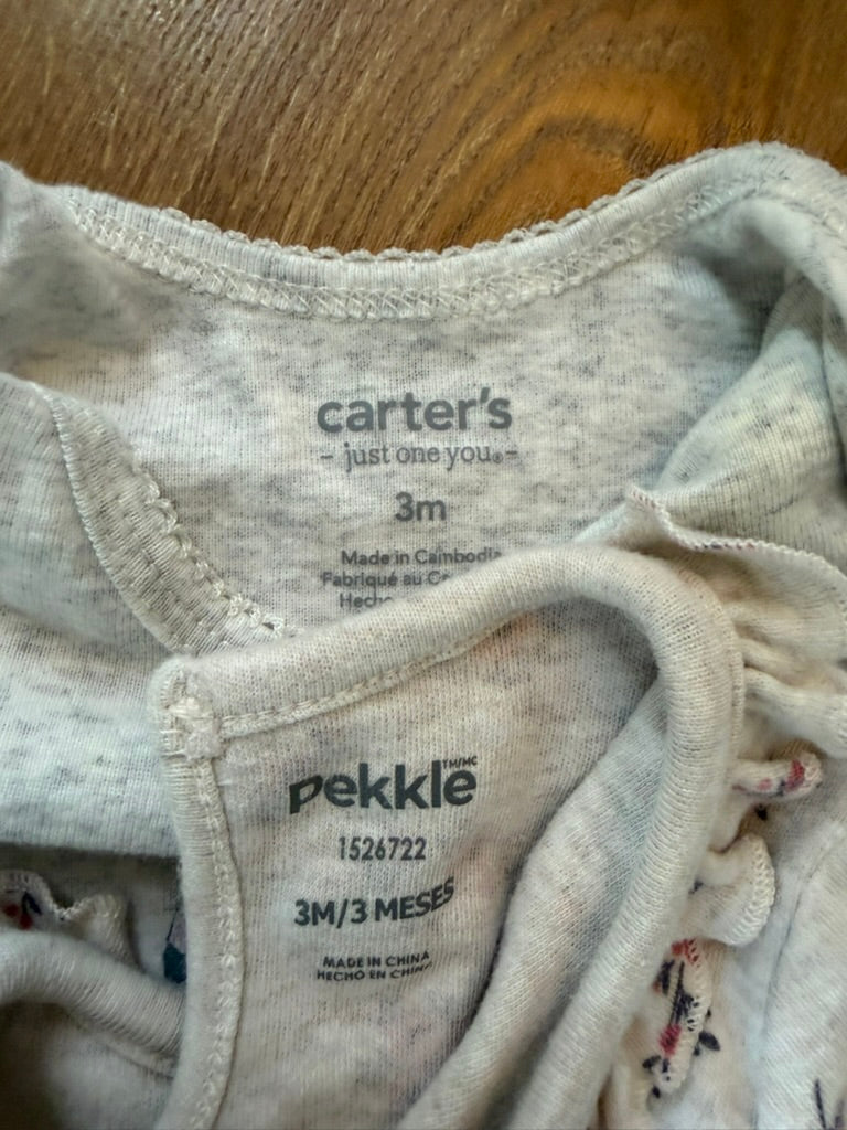 #6 - Girls Long-Sleeved Onesies/Bodysuits - 3 months