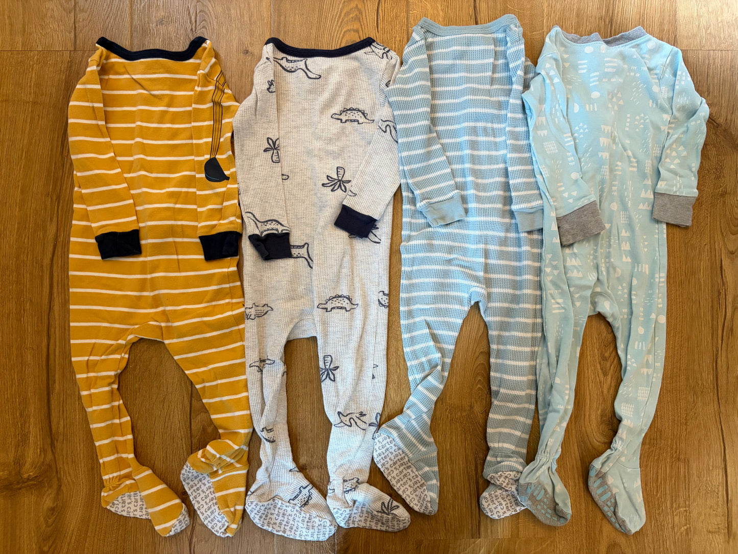 #6 - Carters Boys Long Sleeved Pajamas (Set of 4) - 18 months
